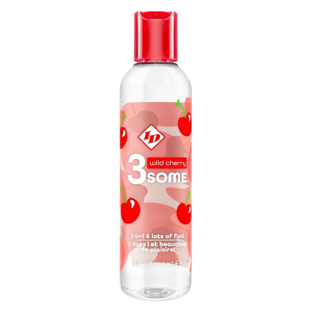 ID 3some Wild Cherry Flavored 3 In 1 Lubricant 118ml
