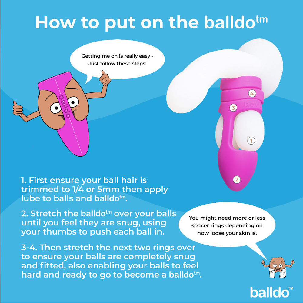 Balldo Purple Ball Dildo with Stretchy Silicone Design
