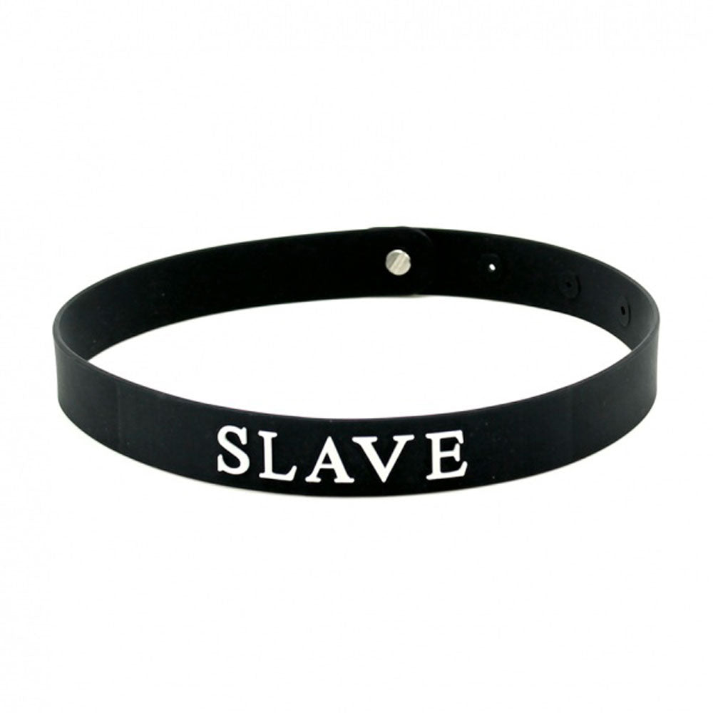 Bold Expressions Black Silicone Slave Collar Adjustable Fit