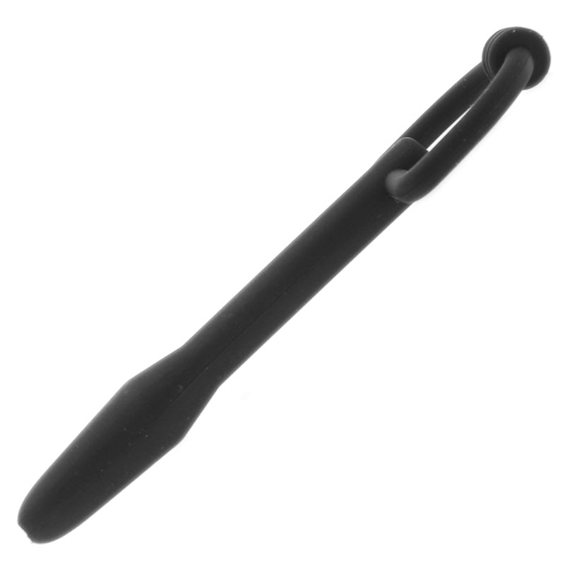The Hallows Black Silicone Hollow D Ring Penis Plug
