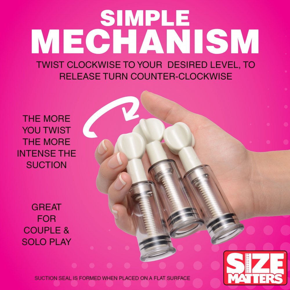 Max Pleasure Pink Clit and Nipple Triple Sucker Set