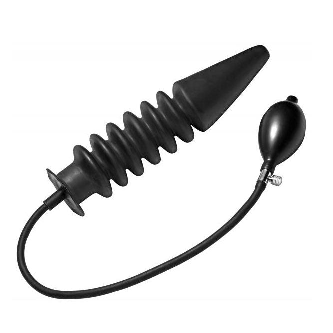 Master Series Black Inflatable XL Accordion Anal Plug