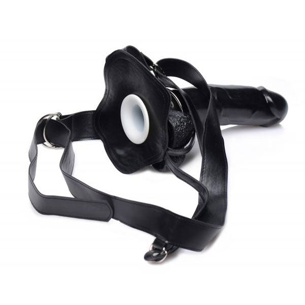 Master Series Black Infiltrator 2 Hollow Strap-On Dildo