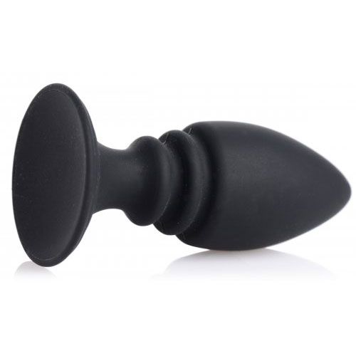 Strict Male Black Cock Ring Harness with Silicone Anal Plug