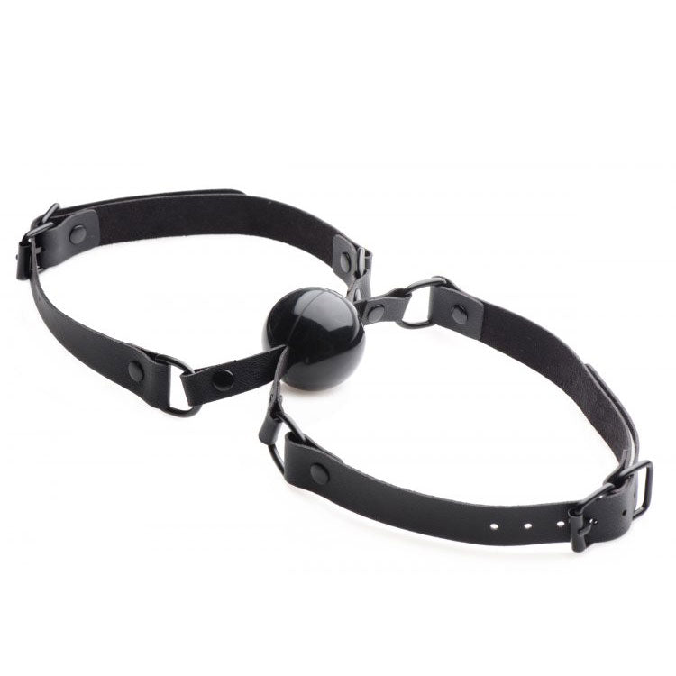 Doppleganger Black Silicone Double Mouth Gag with Straps