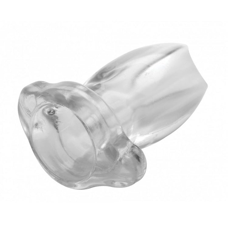 Master Series Black Peephole Hollow Anal Plug for Beginners