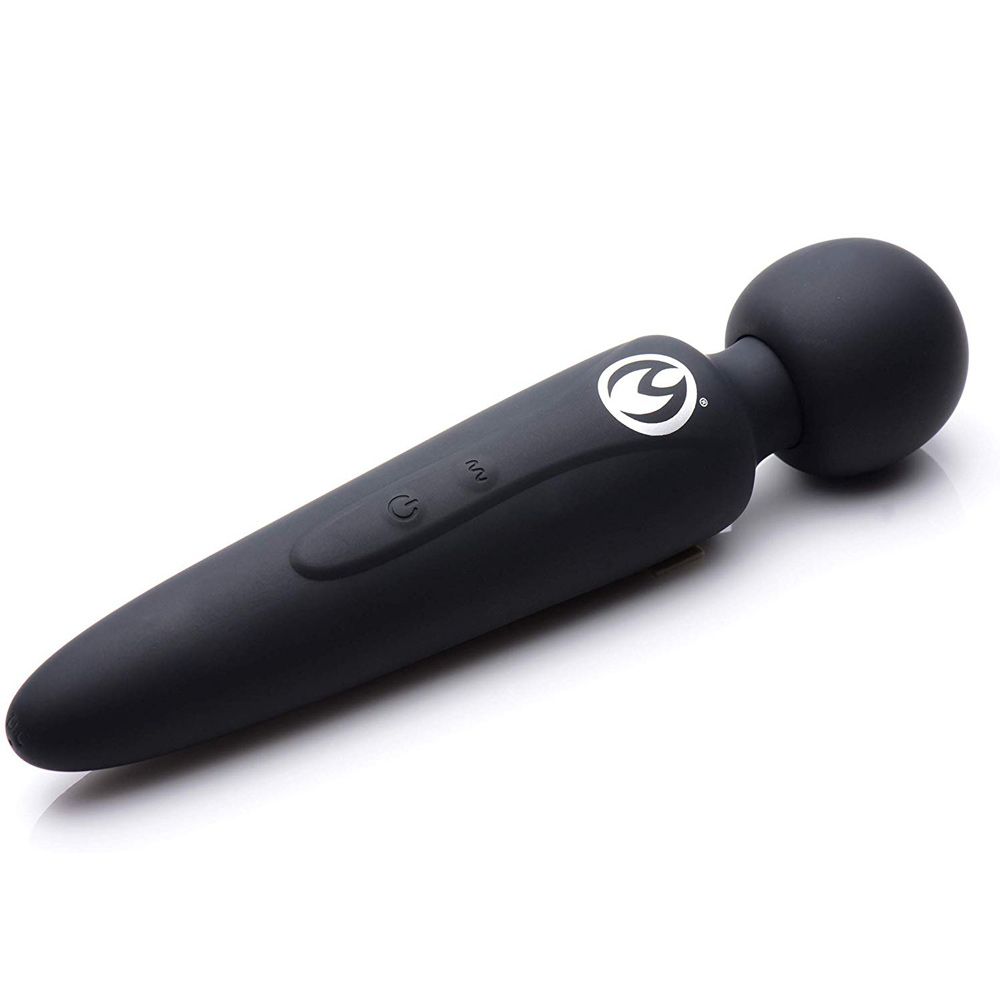 Master Series Black Thunderstick Rechargeable Silicone Wand