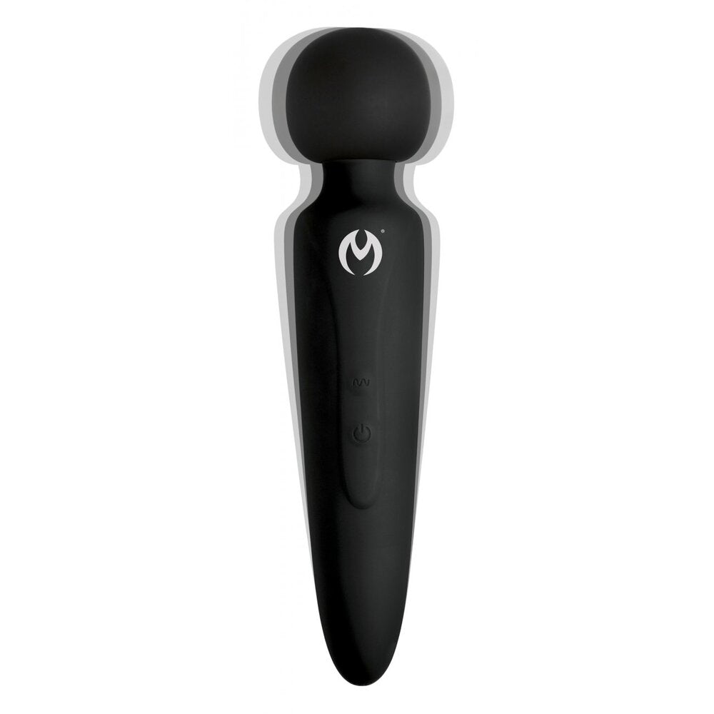 Master Series Black Thunderstick Rechargeable Silicone Wand
