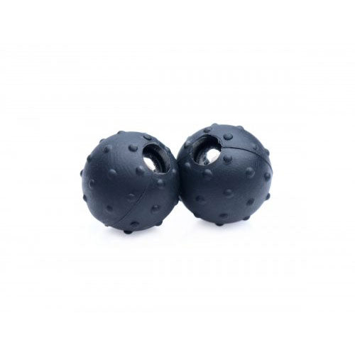 Master Series Transparent Gray Textured Nubbed Silicone Balls