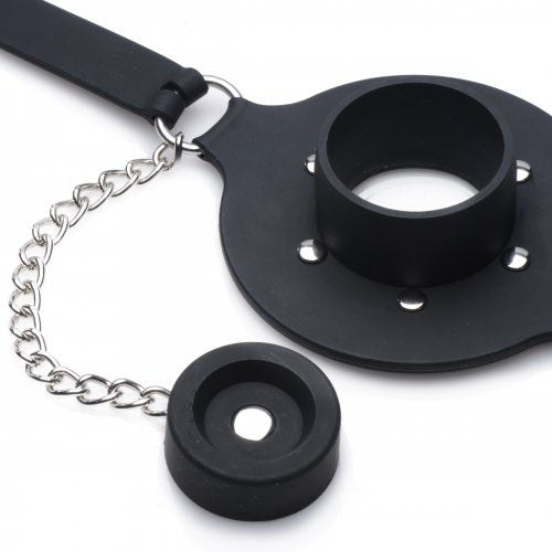 Pie Hole Black Silicone Feeding Gag for Sensory Play