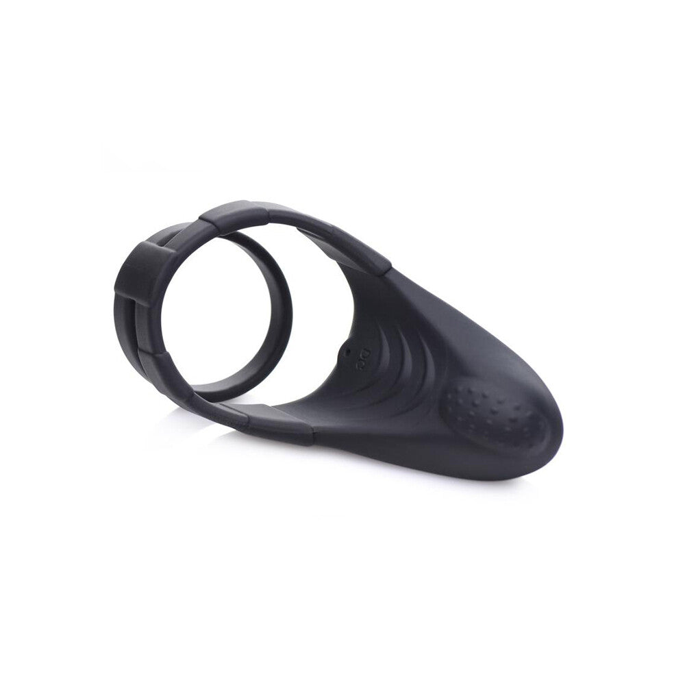 Trinity Blue Rechargeable Silicone Cock Ring with Vibration
