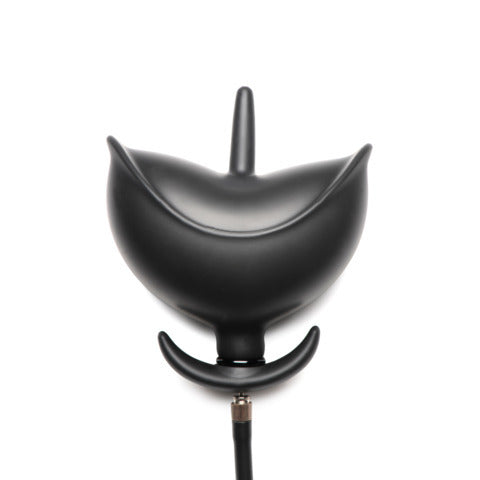 Master Series Black Inflatable Silicone Anal Plug