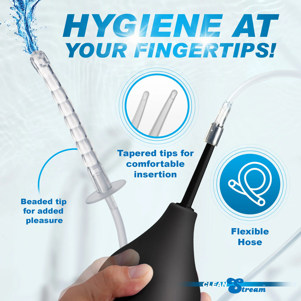 Clean Stream Enema Bulb Kit with Flexible Nozzles and Travel Design