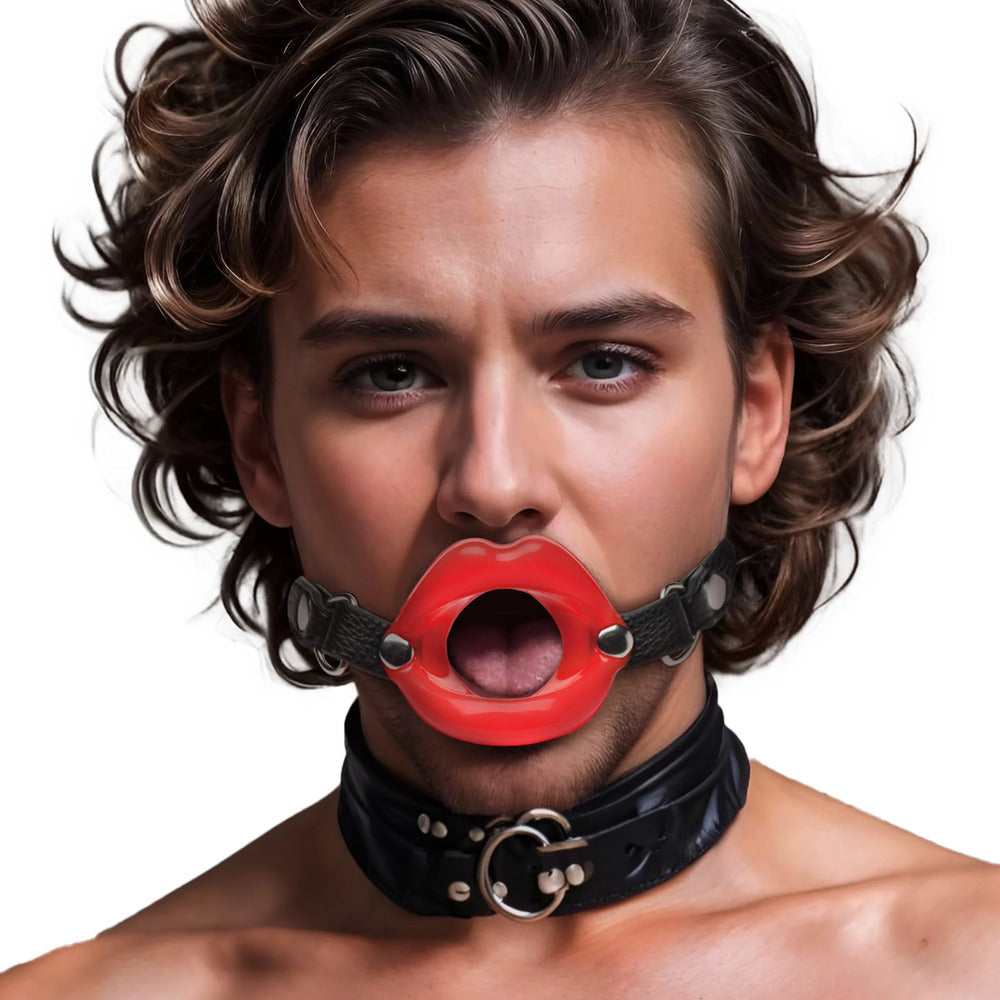 Juicy Lips Red Silicone Open Mouth Gag