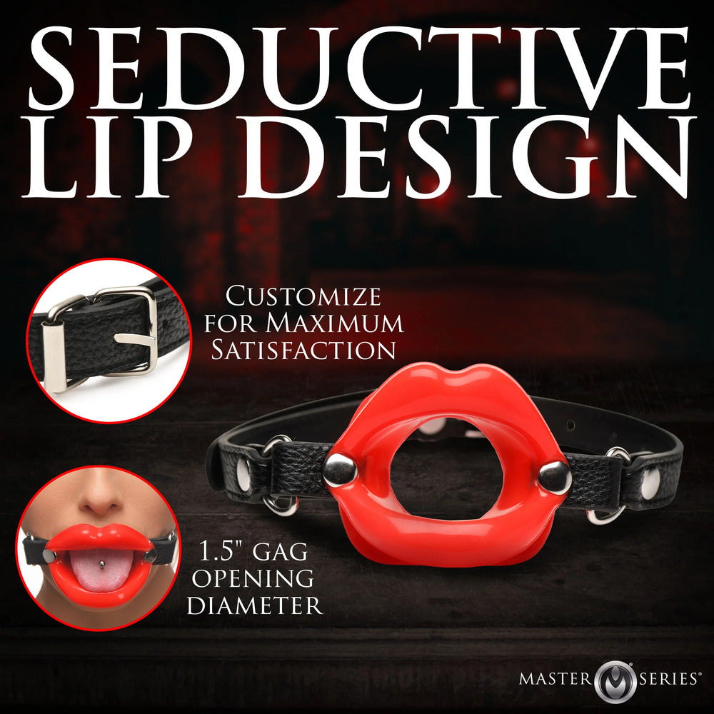 Juicy Lips Red Silicone Open Mouth Gag