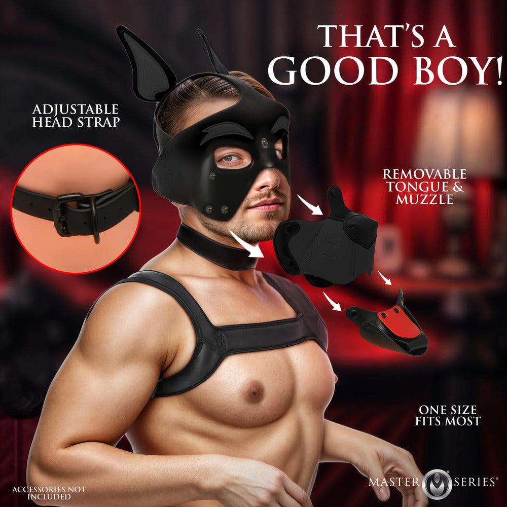 XR Brands Black Master Series Alpha Dog Pup Hood