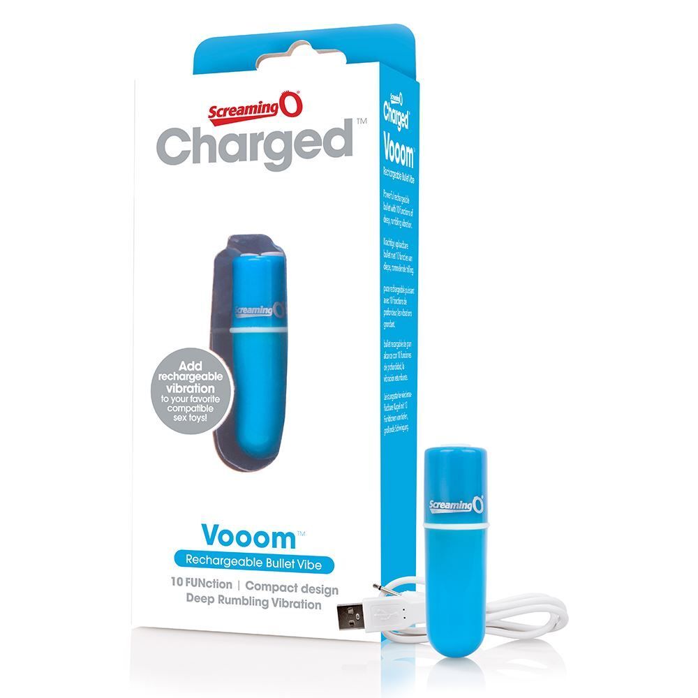 Screaming O Electric Blue Charged Vooom Bullet 10 Functions