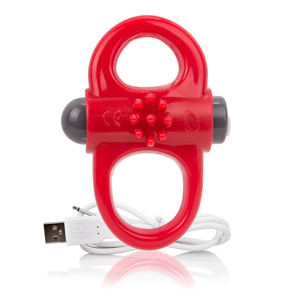 Screaming O Blue Rechargeable Dual Loop Cock Ring