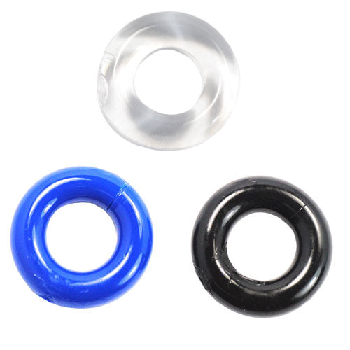 Tempt Ation Clear Triple Pack Cockrings for Enhanced Pleasure