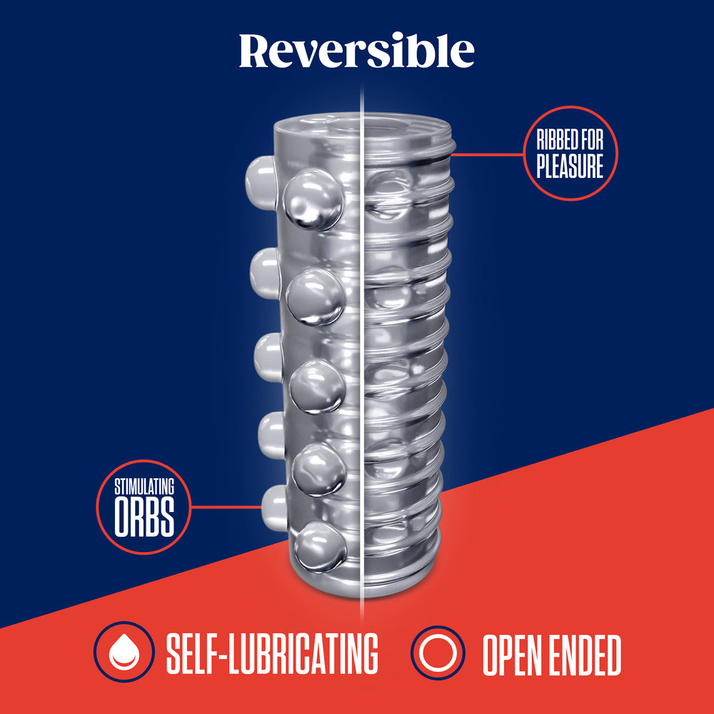 RIZE Clear Self-Lubricating Dual-Sensation Stroker