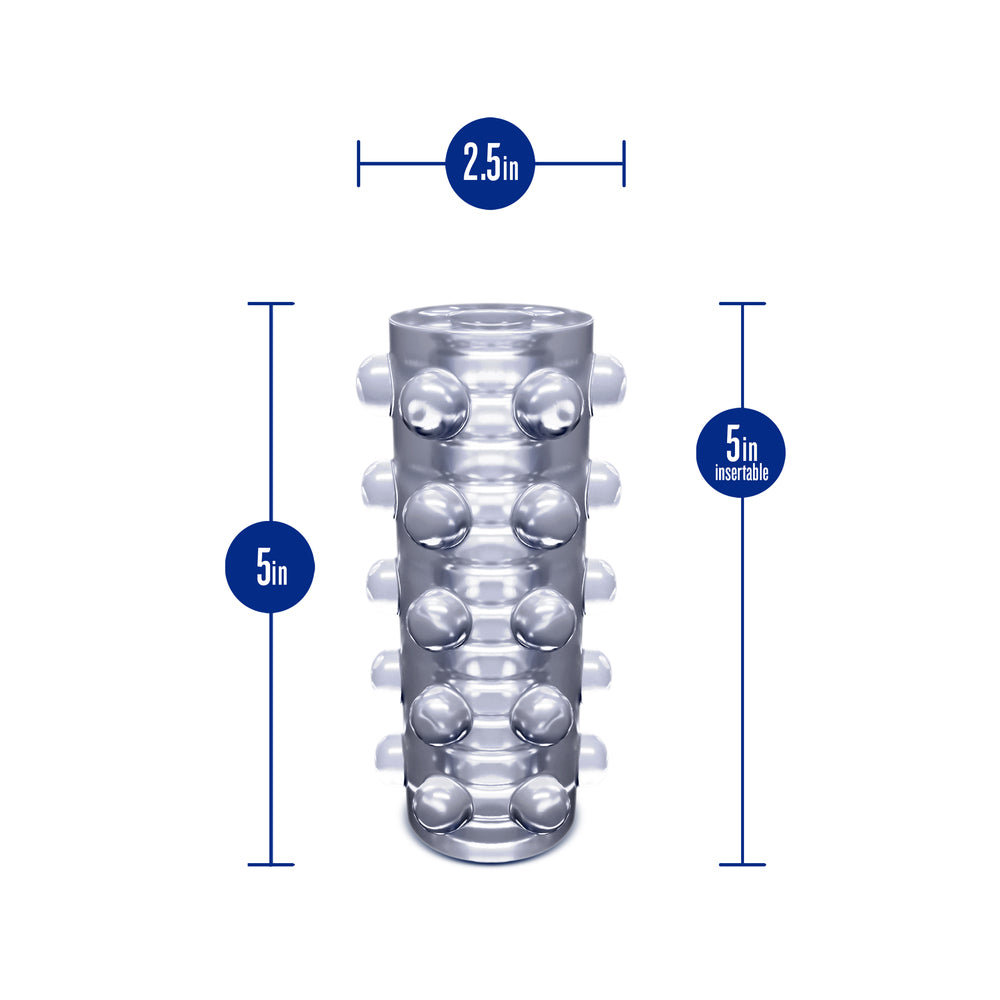 RIZE Clear Self-Lubricating Dual-Sensation Stroker