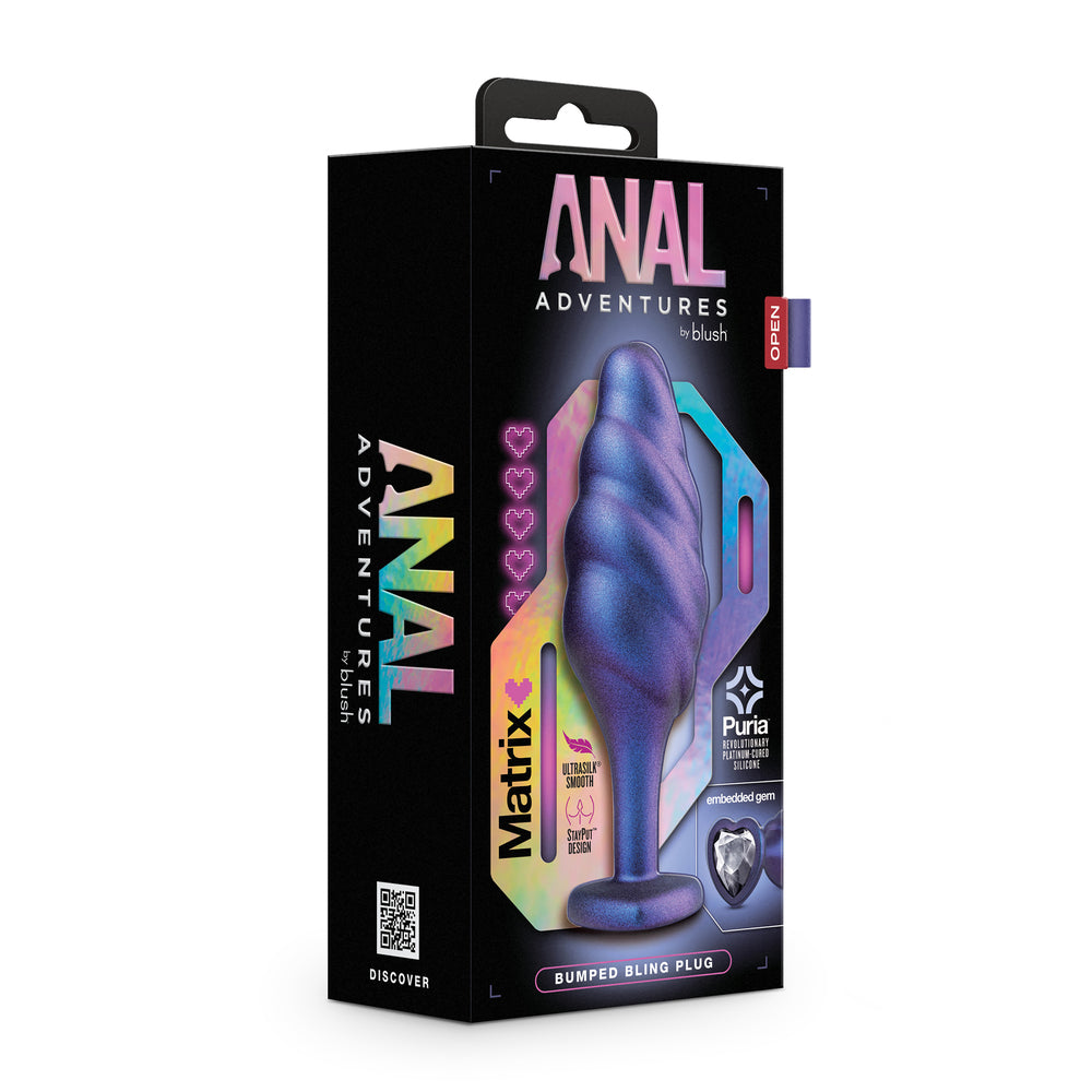 Blush Novelties Anal Adventures Matrix Bumped Bling Butt Plug Packaging