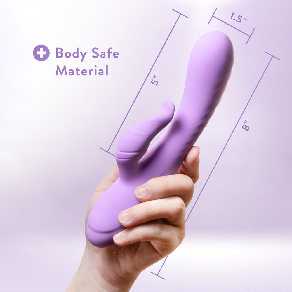 Blush Pink Evelyn Dual Stimulator Vibe with 10 Modes