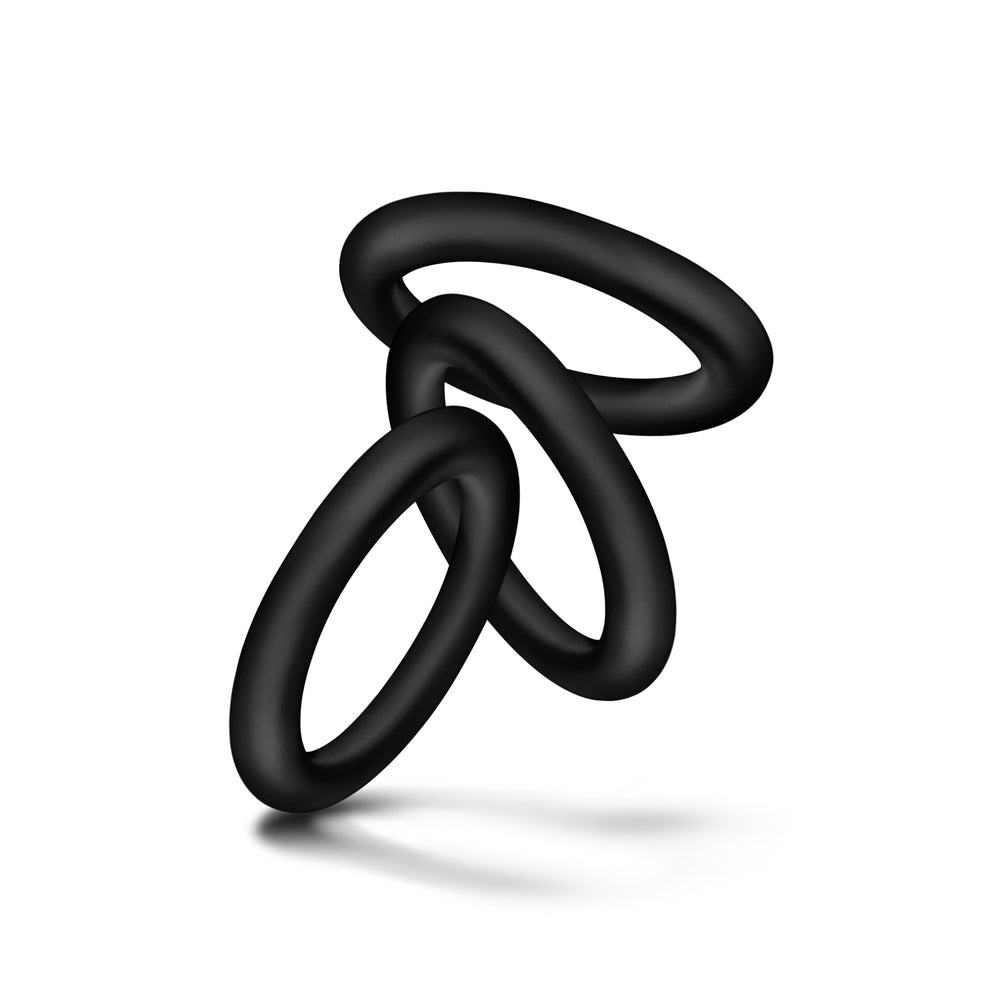 Performance VS2 Black Small Silicone Cock Rings
