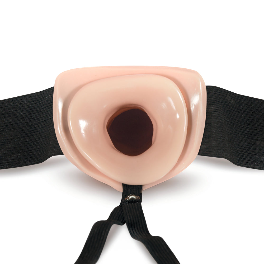 Dr. Skin Vanilla 6 Inch Hollow Strap On with Adjustable Harness