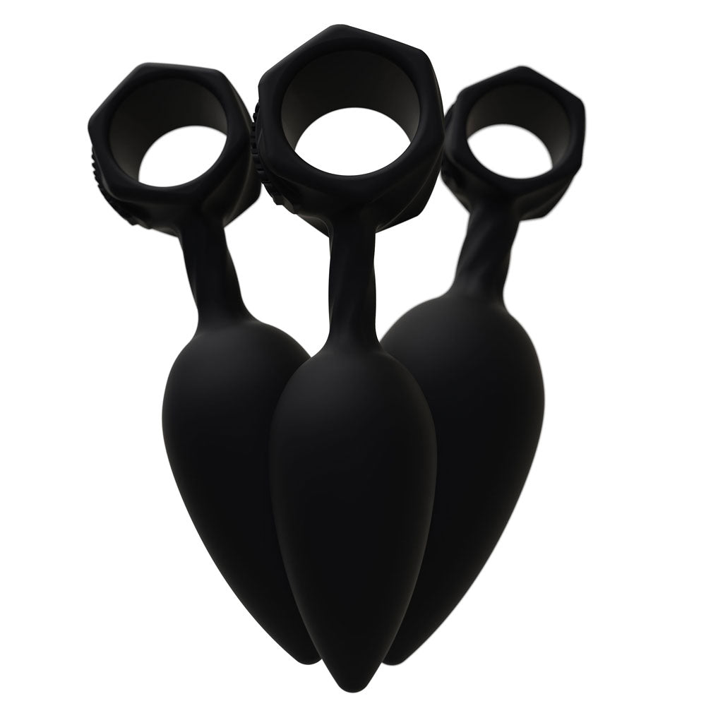 Bathmate Black Anal Training Plugs with Vibe Bullet