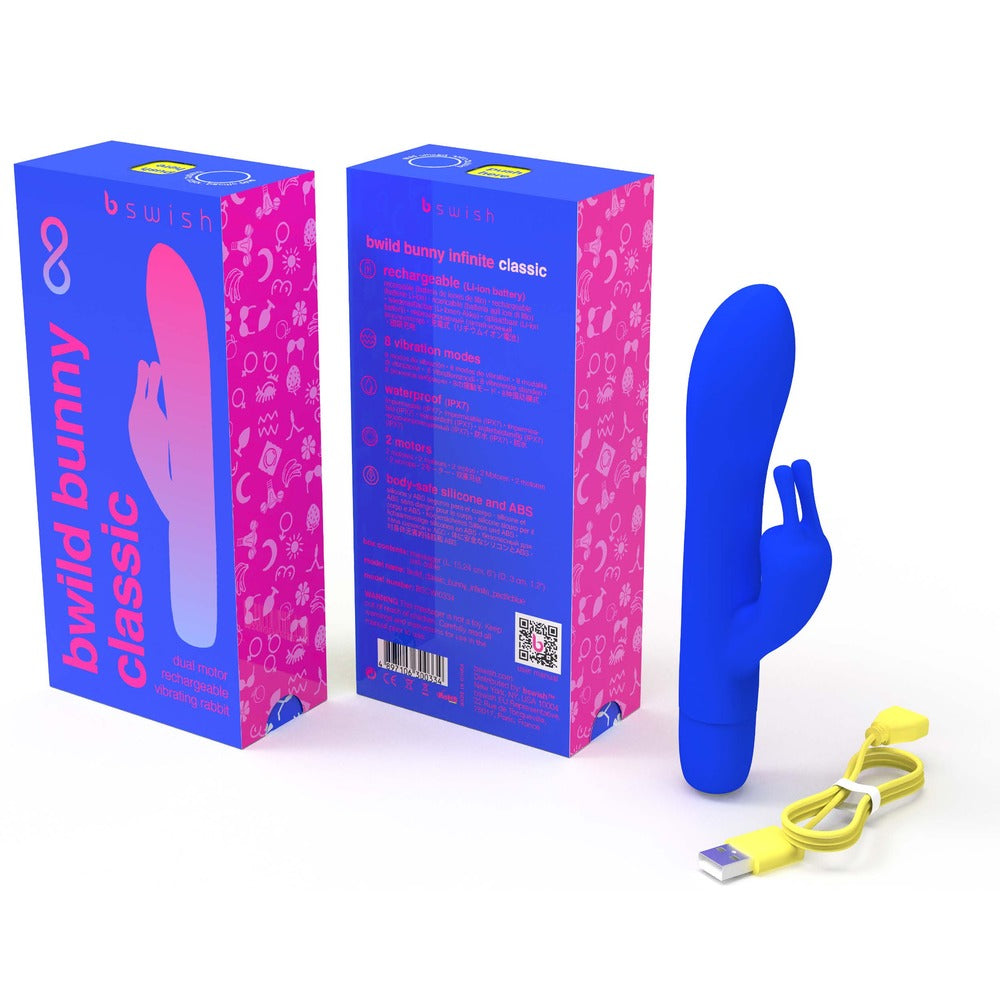bswish Blue Bwild Classic Bunny Vibrator with Dual Motors
