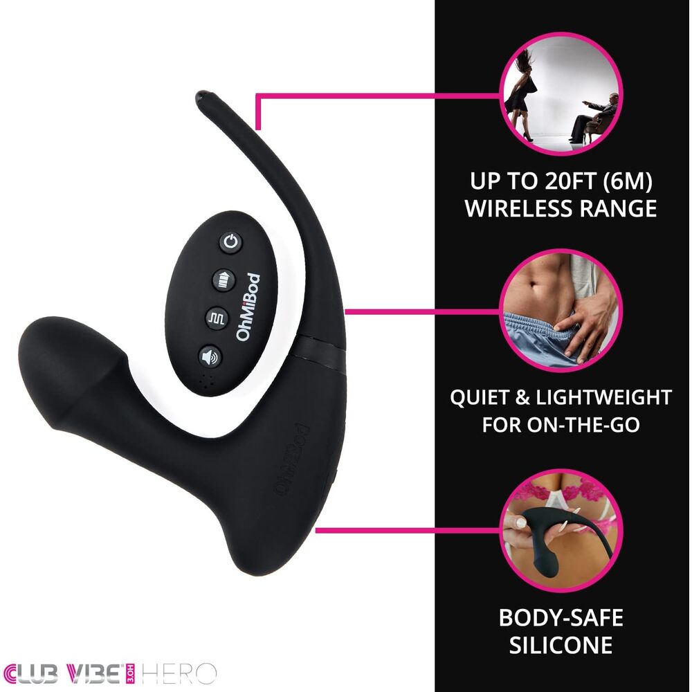 Ohmibod Club Vibe 3.OH Hero Remote Controlled Vibrating Plug