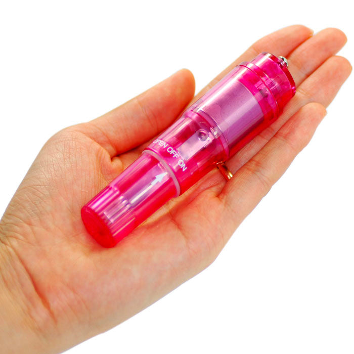 PleasureWaves Pink Mini Vibrator with Interchangeable Heads