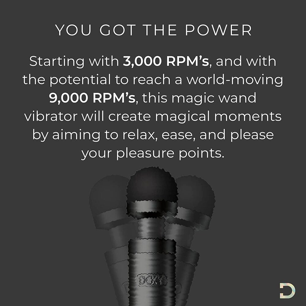 Doxy Matte Black Rechargeable Vibrating Wand Massager