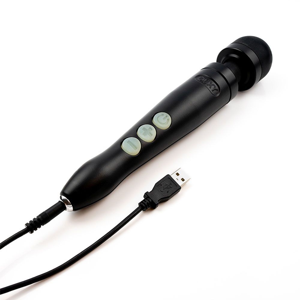 Doxy Matte Black Rechargeable Vibrating Wand Massager