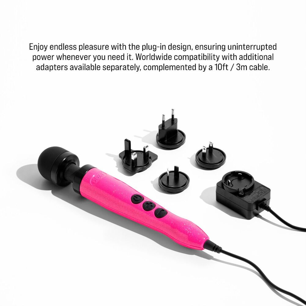 Doxy Hot Pink Die Cast Wand Massager 3 with Adjustable Vibration
