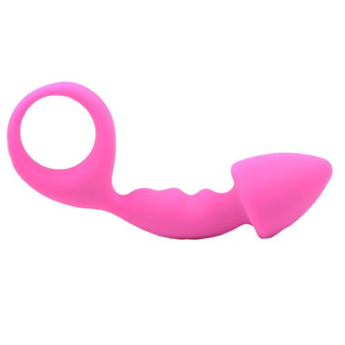 Silicone Sensations Pink Curved Comfort Butt Plug for Beginners