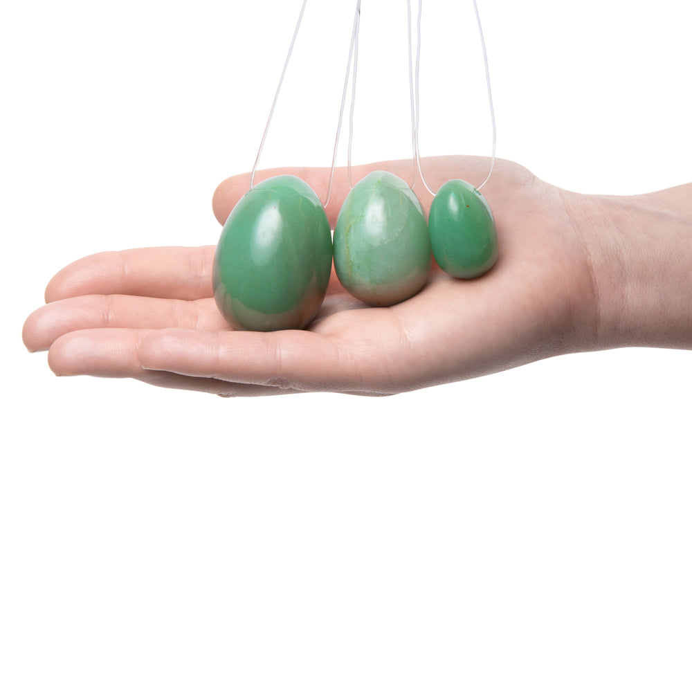 La Gemmes Green Jade Yoni Egg Set for Emotional Healing