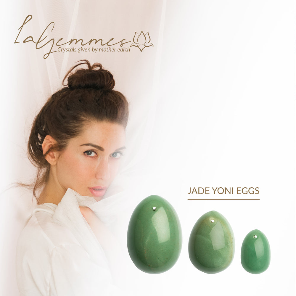 La Gemmes Green Jade Yoni Egg Set for Emotional Healing