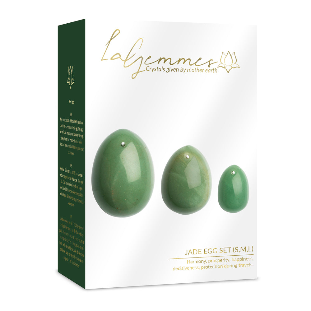 La Gemmes Green Jade Yoni Egg Set for Emotional Healing
