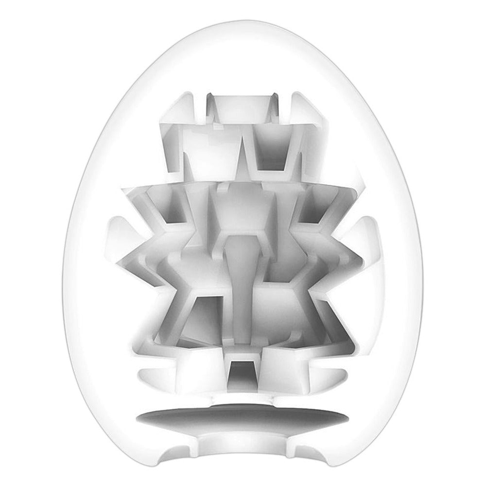 Tenga Boxy Egg White Silicone Disposable Masturbator