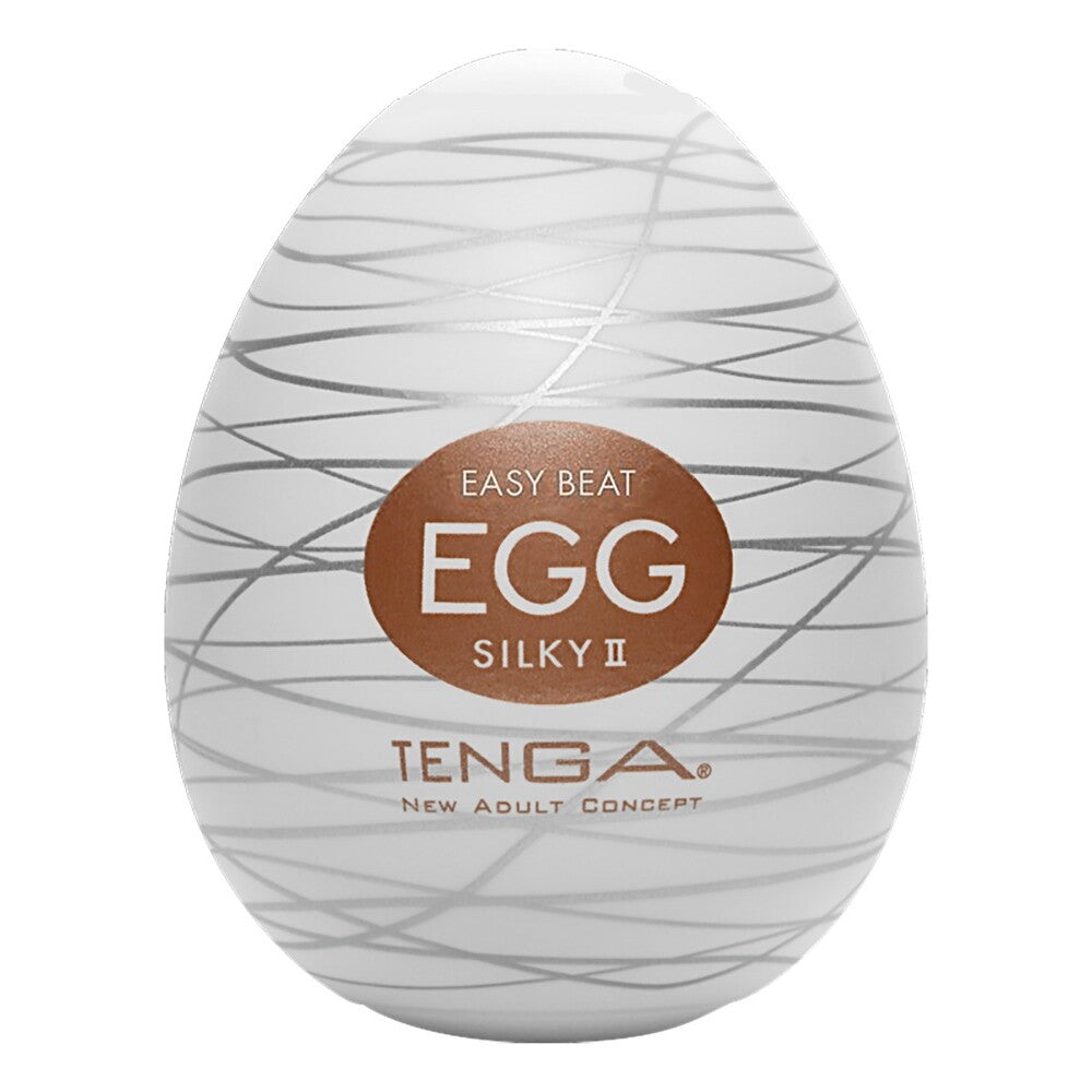 TENGA Silky 2 White Egg Masturbator with Ribbed Sensations