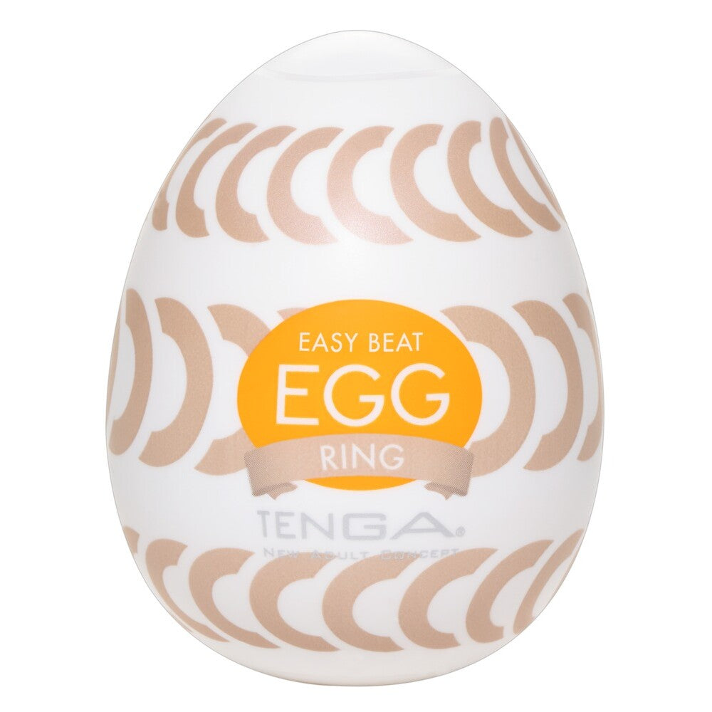 Tenga Clear Ring Egg Flexible Masturbator with Stimulating Texture