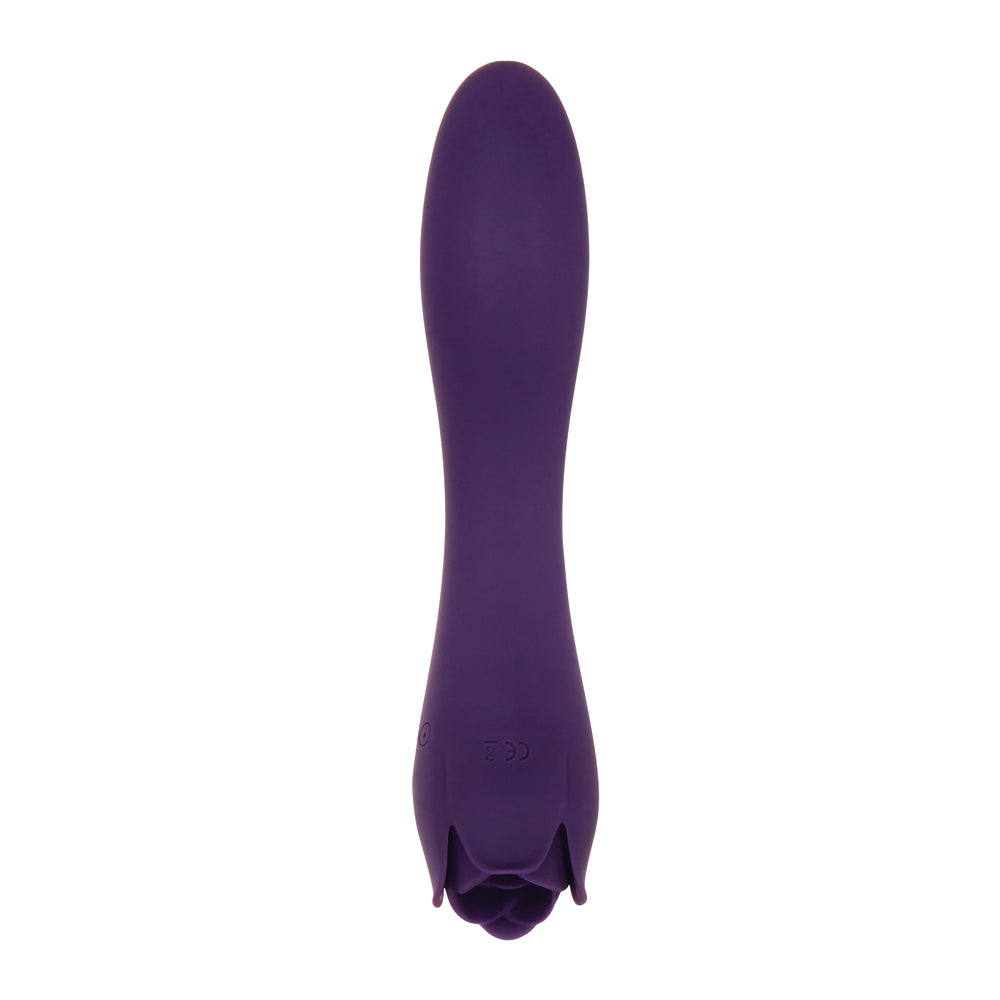 Evolved Pink Dual End Massager with Vibrator and Tongue Flicking Rose