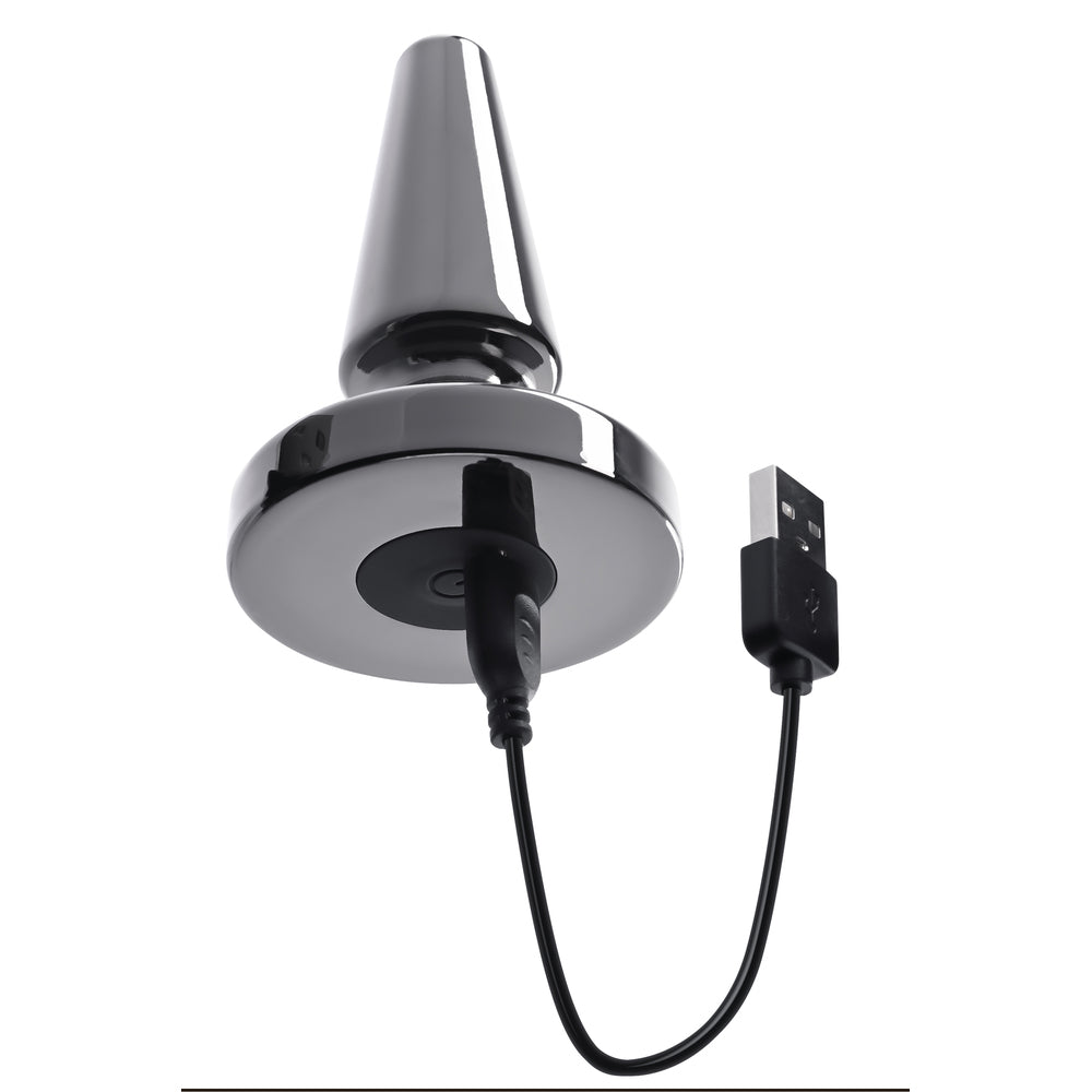 Evolved Black Chrome 7-Speed Vibrating Metal Plug