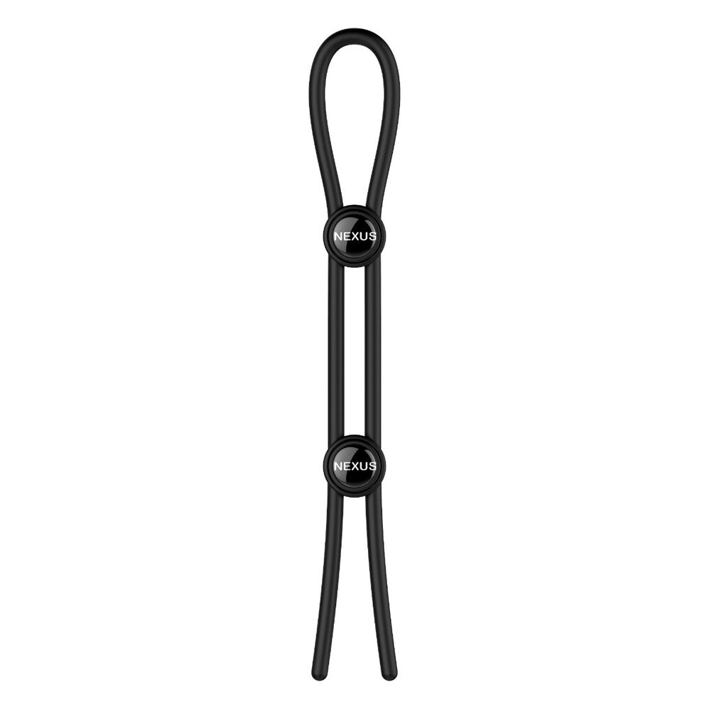 Nexus Black Adjustable Silicone Cock and Ball Ring