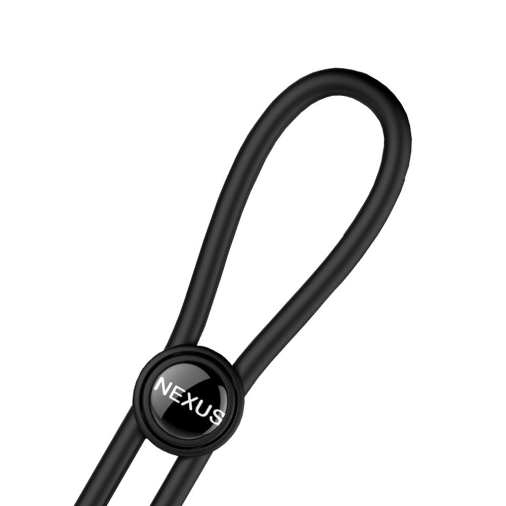 Nexus Black Adjustable Silicone Cock and Ball Ring