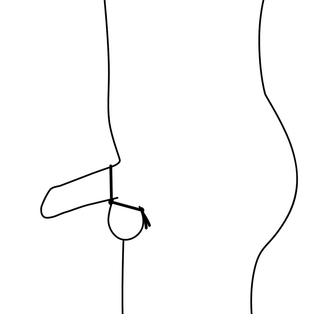 Nexus Black Adjustable Silicone Cock and Ball Ring