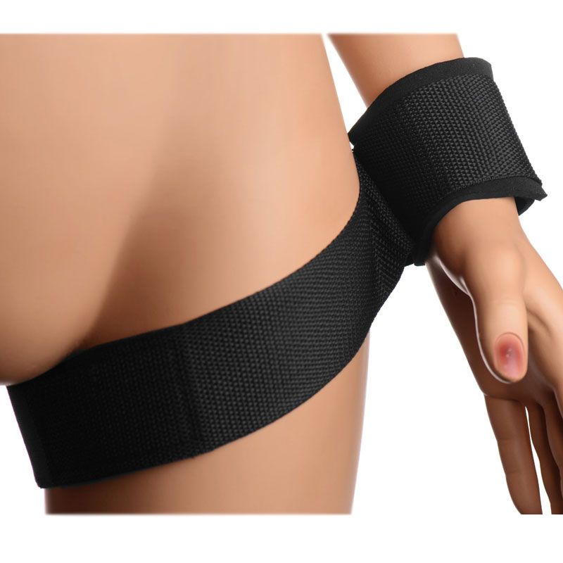 Kink Industries Black Take Me Thigh Cuffs for Bondage