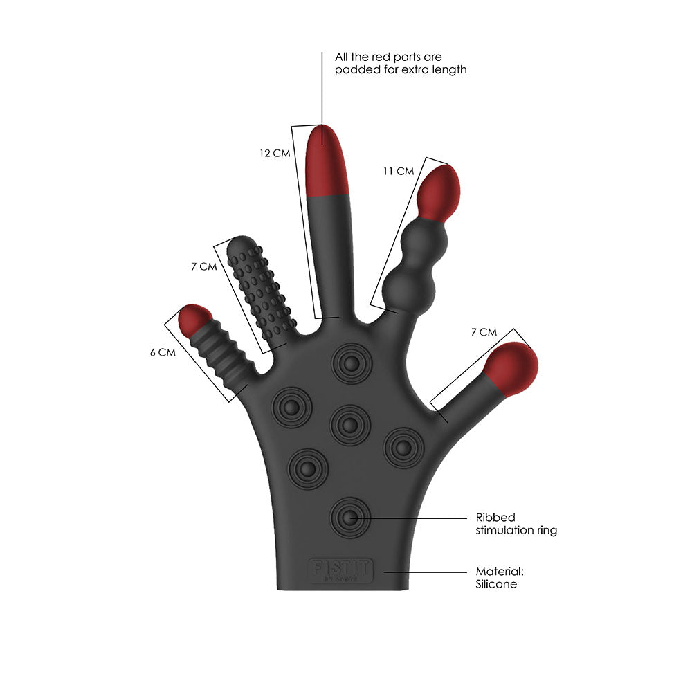 PleasurePro Red Silicone Stimulation Glove